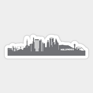Los Angeles in gray Sticker